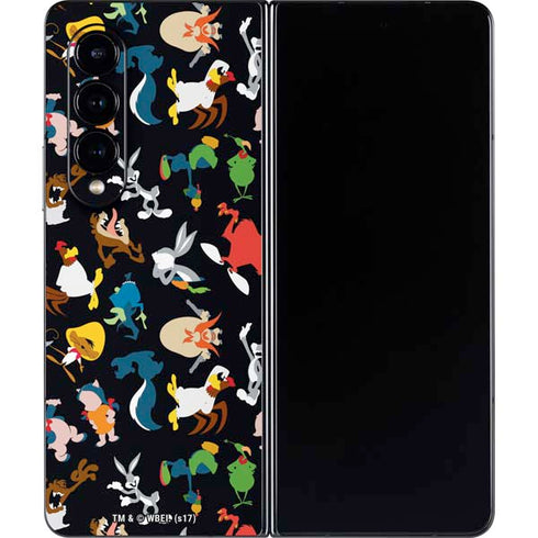 Looney Tunes Identity Pattern Galaxy Z Fold4 5G Skin